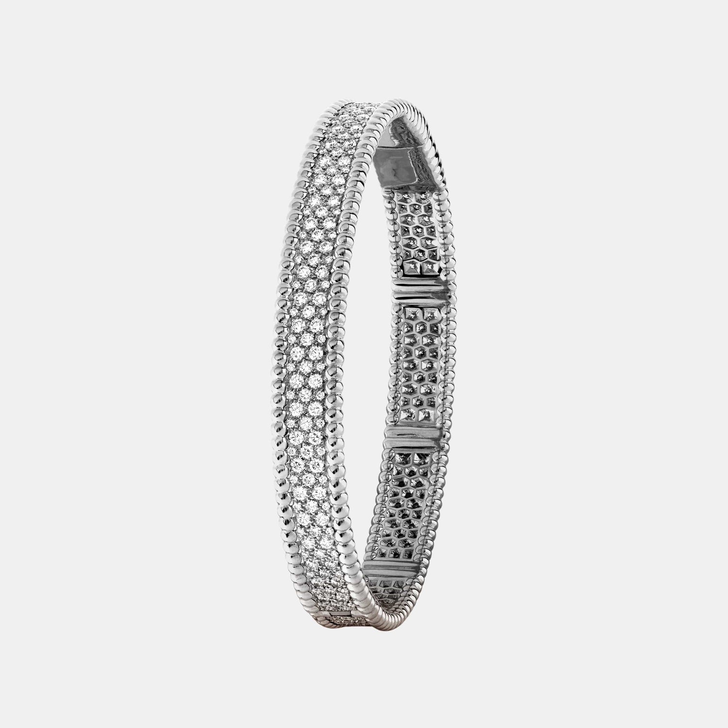 Bracelet Perlée Or blanc Diamant 3.56ct