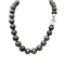 Collier Collier en or blanc 750 avec perles de Tahiti et diamants 58 Facettes 34083