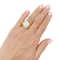 Bague 51 Bague bicolore en or jaune et or blanc 18K sertie de diamants 58 Facettes 34693