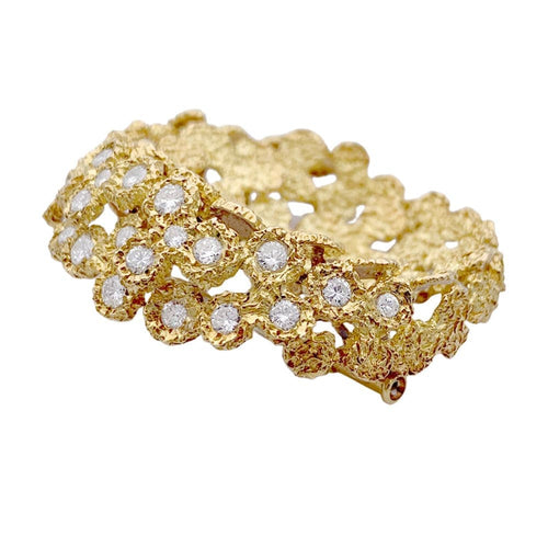 Broche Fred - Broche en or jaune 750 sertie de diamants 58 Facettes 32951