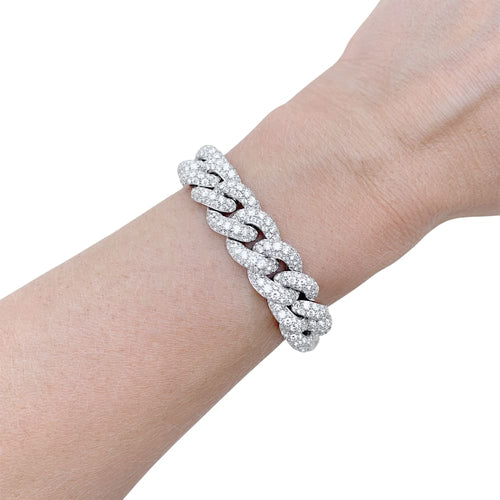 Bracelet Pomellato Catene - Bracelet en or blanc et diamants 58 Facettes 34836