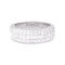 Bague 53 Bague jonc pavée en or blanc 750 et diamants princesse 58 Facettes 33993