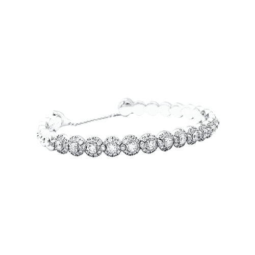 Bracelet Messika Joy Diamond Halo - Bracelet en or blanc et diamants 58 Facettes 35255