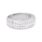 Bague 53 Bague jonc pavée en or blanc 750 et diamants princesse 58 Facettes 33993