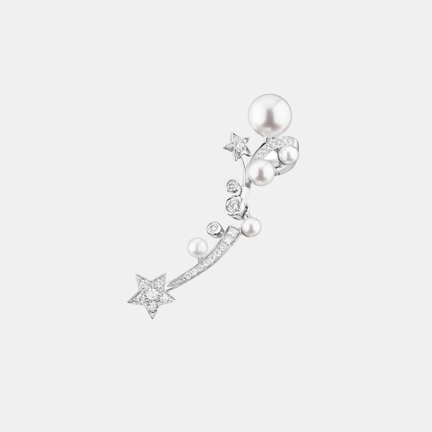 Boucles d'oreilles Comète Or blanc Diamant