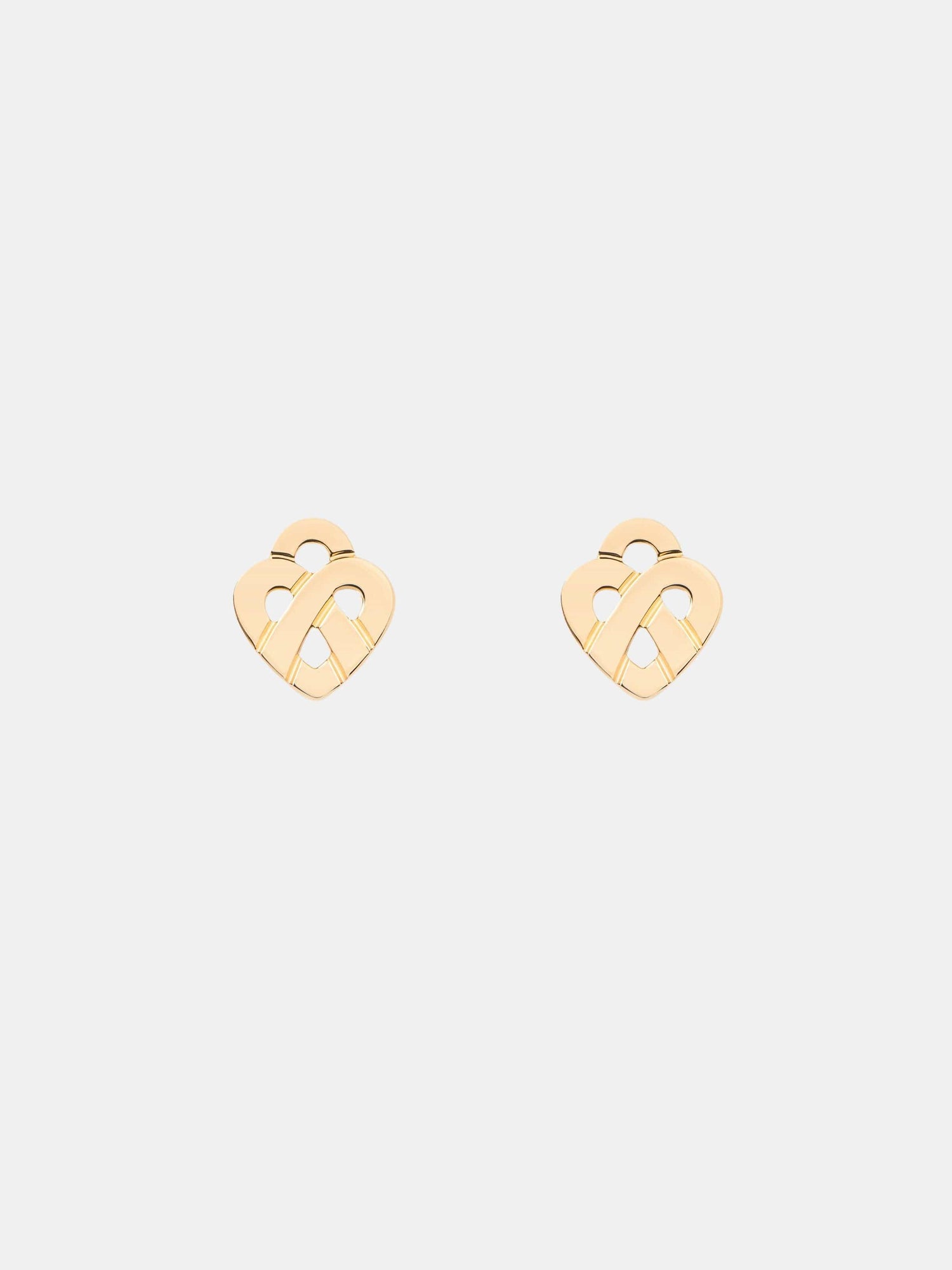 Boucles d'oreilles Coeur Entrelacé Or jaune 