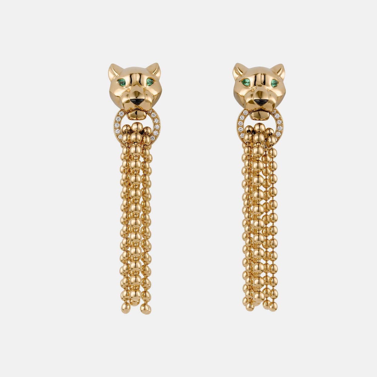 Boucles d'oreilles Panthère Or jaune Diamant