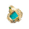 Bague 55 Bague en or jaune et or blanc 750 émeraude et diamants 58 Facettes 30866