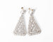 Boucles d'oreilles Boucles d'oreilles à transformation triangulaires en platine et diamants 58 Facettes 1