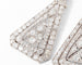 Boucles d'oreilles Boucles d'oreilles à transformation triangulaires en platine et diamants 58 Facettes 1