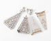 Boucles d'oreilles Boucles d'oreilles à transformation triangulaires en platine et diamants 58 Facettes 1
