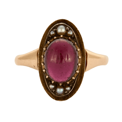 56 Bague en or rose et tourmaline cabochon 58 Facettes 270/7