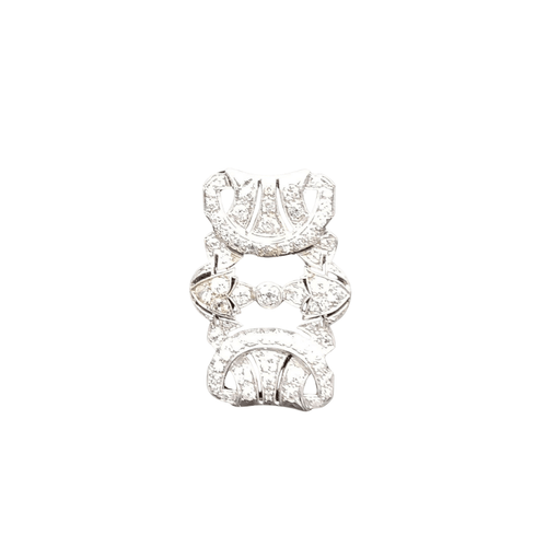 Broche Broche Or Platine Diamants années 1900 58 Facettes