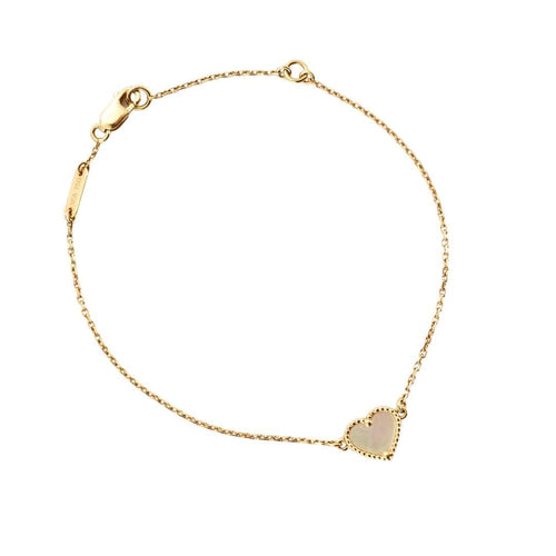 Bracelet VAN CLEEF & ARPELS - Bracelet Lucky Alhambra or jaune et nacre 58 Facettes DV3419-10