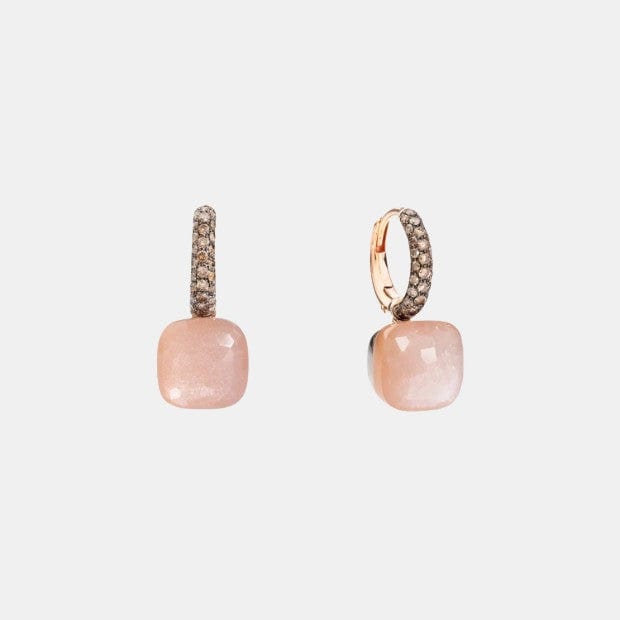 Boucles d'oreilles Nudo Or Pierre De Lune 14.5ct