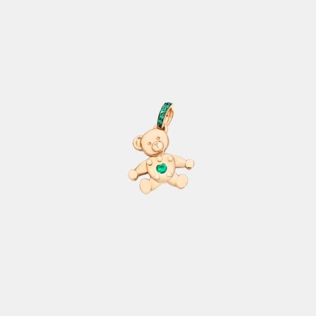 Pendentif Orsetto Or rose Émeraude