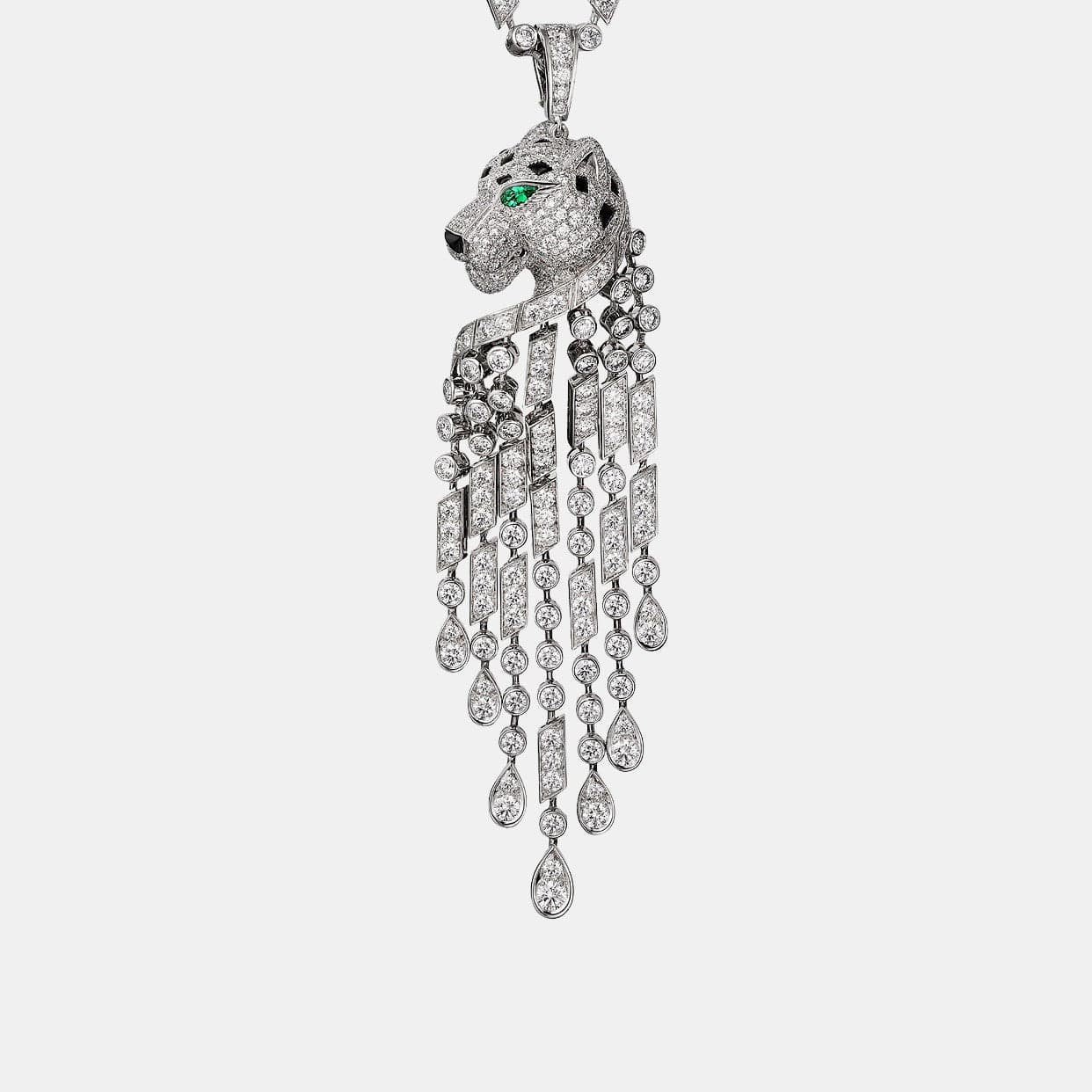 Collier Panthère Or blanc Diamant
