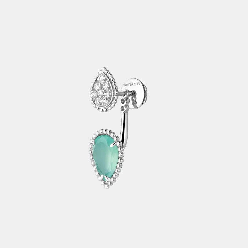 Boucles d'oreilles Serpent Bohème Or blanc Mixte 1.53ct, motif S et XS.