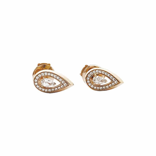 Boucles d'oreilles Messika Fiery - Boucles d’oreilles en or rose et diamants 58 Facettes 35341