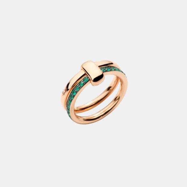 Bague Pomellato Together Or rose Émeraude 0.4ct