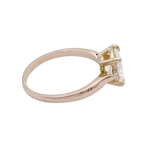 Bague 53 Bague solitaire en or rose 18K avec diamant 1,56 ct 58 Facettes 32362