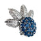 Boucles d'oreilles Boucles d'oreilles en or blanc, saphirs et diamants 58 Facettes 26303