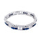 Bracelet Bracelet Art déco en platine, saphirs calibrés et diamants 58 Facettes 32336