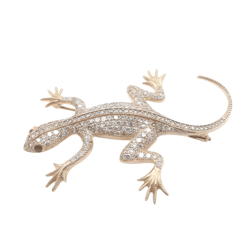Broche Broche salamandre Or rose Diamants 6.94 ct 58 Facettes