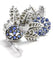 Boucles d'oreilles Boucles d'oreilles en or blanc, saphirs et diamants 58 Facettes 26303