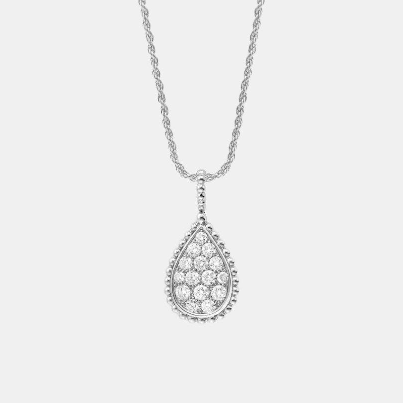 Collier Serpent Bohème Or blanc Diamant, motif M