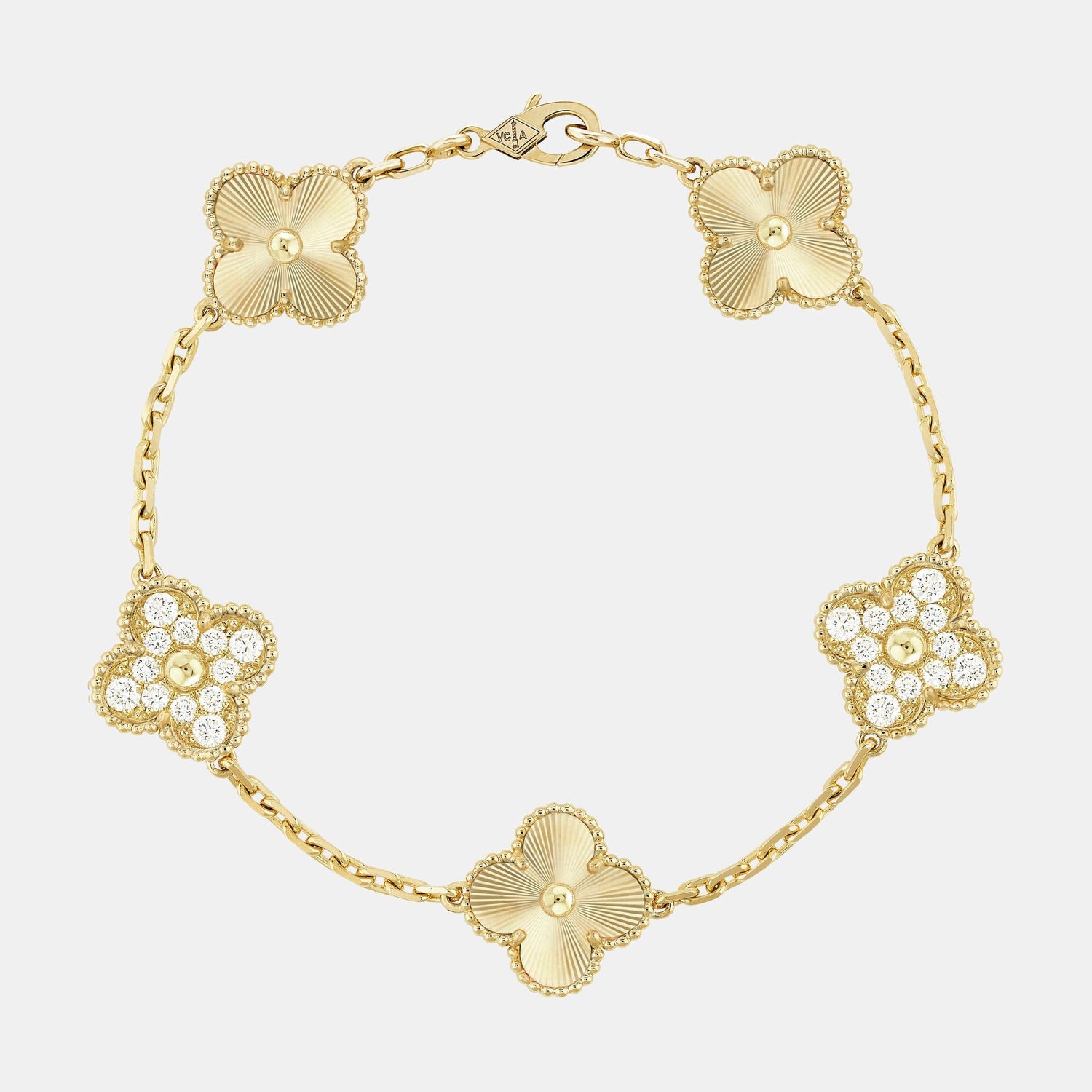 Bracelet Vintage Alhambra Or jaune Diamant 0.97ct