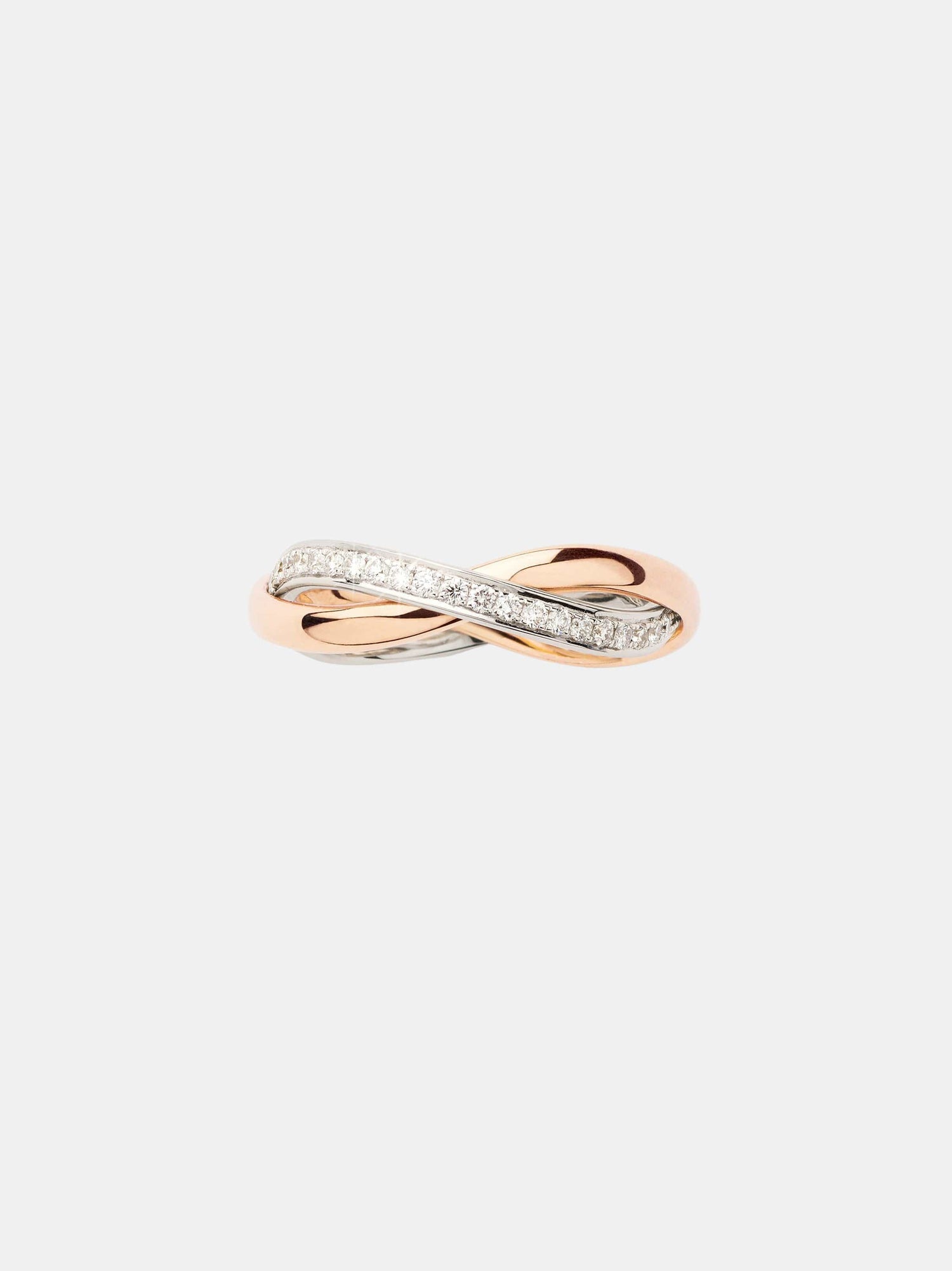 Bague Tresse Or Diamant 0.3ct