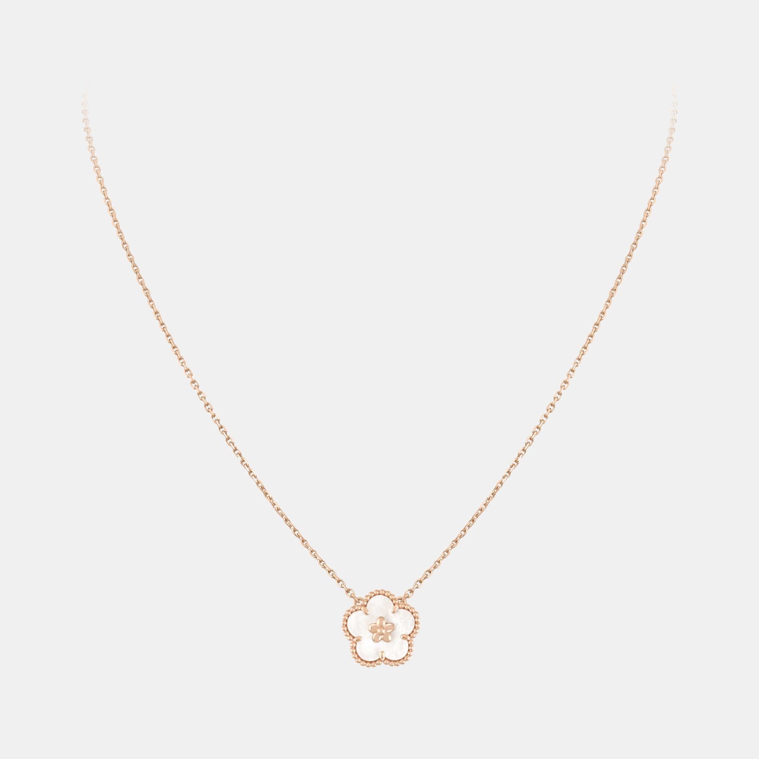 Pendentif Lucky Spring Or rose Perle 