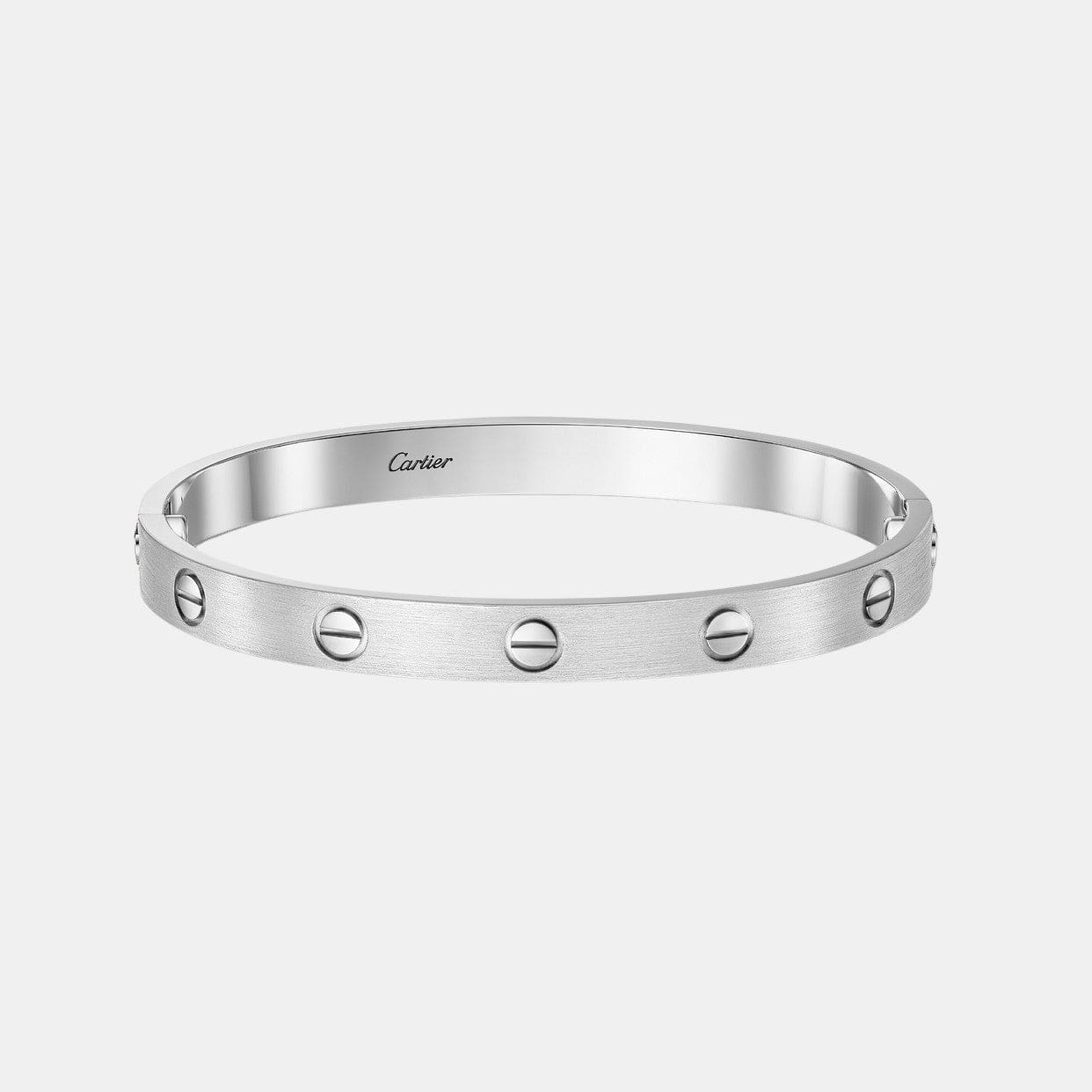 Bracelet LOVE Brossé Or gris