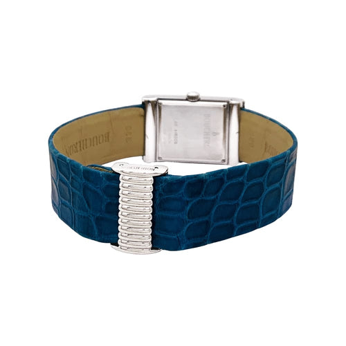 Montre Boucheron Reflet - Montre moyen modèle en acier sur cuir 58 Facettes 35339
