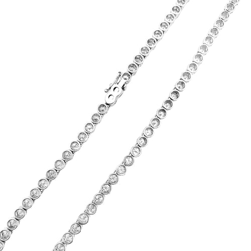 Collier Collier rivière or blanc et diamants. 58 Facettes 34933