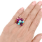 Bague 53 Cartier Délices de Goa - Bague en or rose avec diamant, turquoises et améthystes 58 Facettes 34811