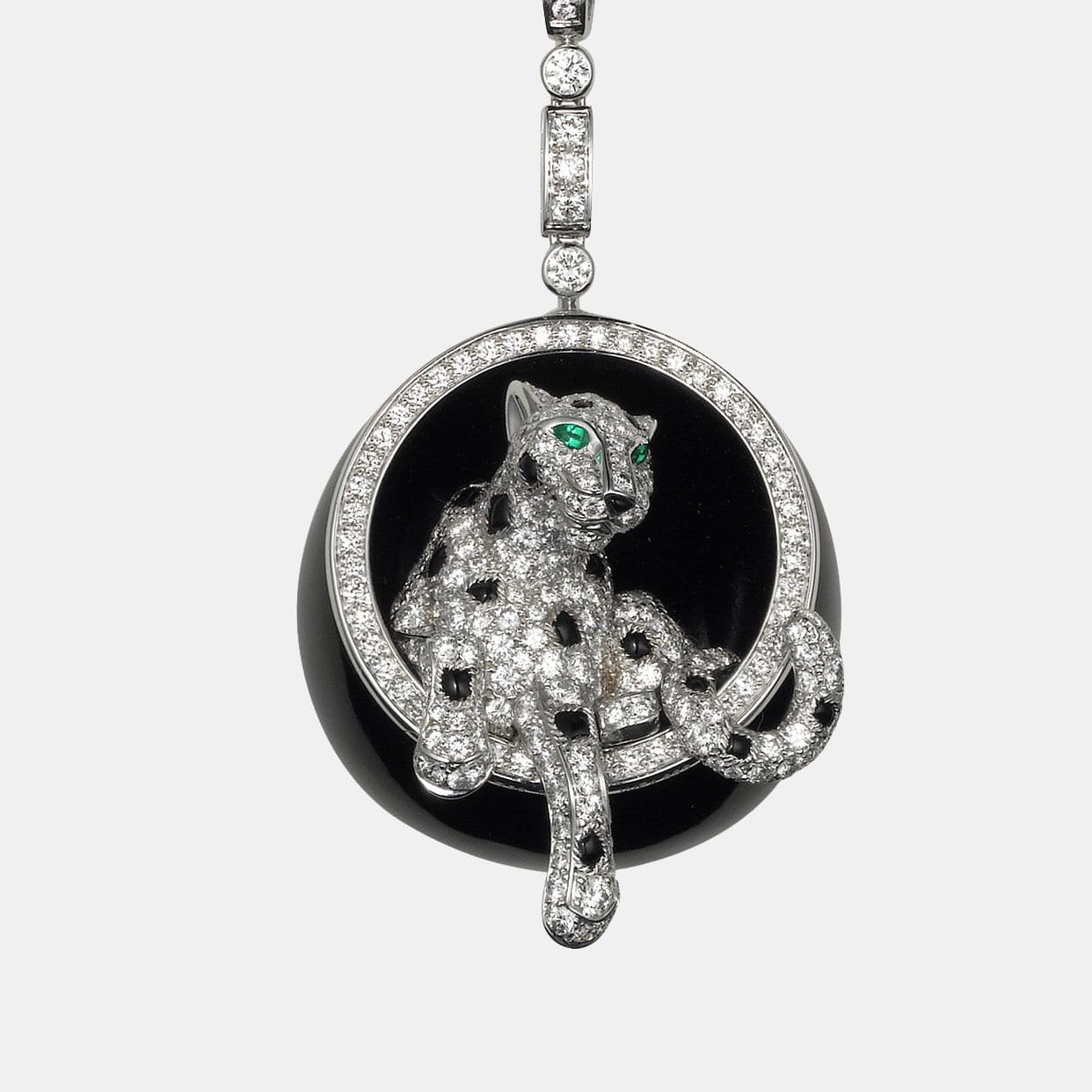 Collier Panthère Or blanc Diamant