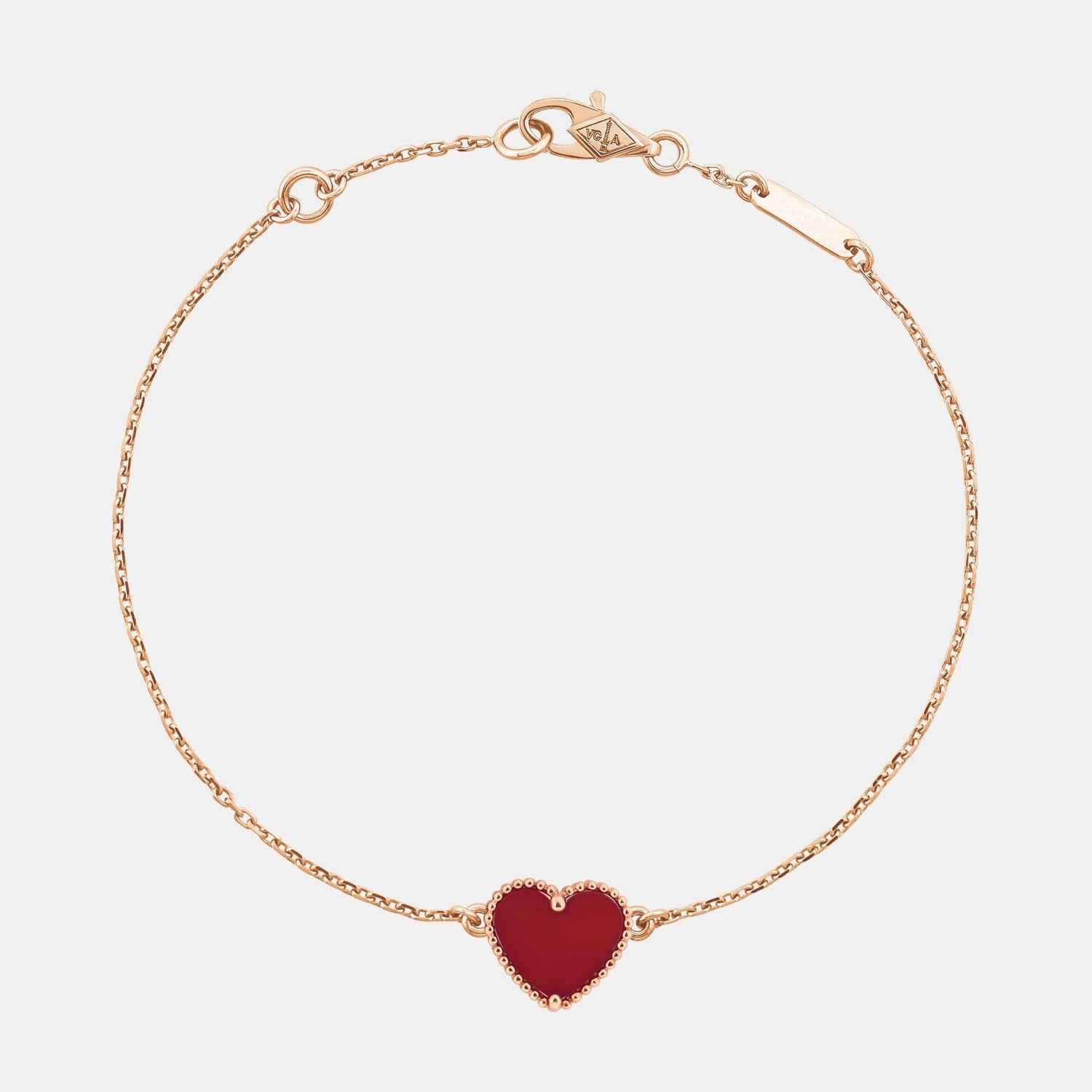 Bracelet Sweet Alhambra Or rose Cornaline 