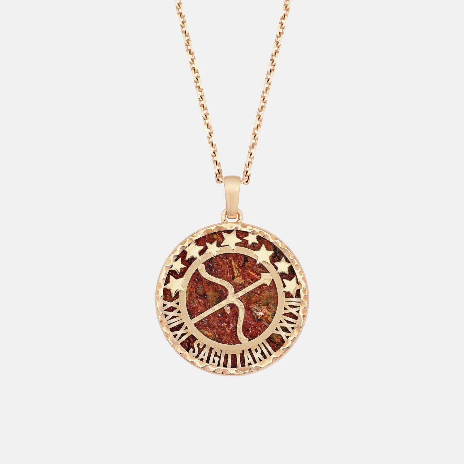 Collier Zodiaque Or rose Pietersite 