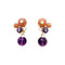 Boucles d'oreilles Cartier Délices de Goa - Boucles d’oreilles en or rose, diamants, améthystes et corail 58 Facettes 34813