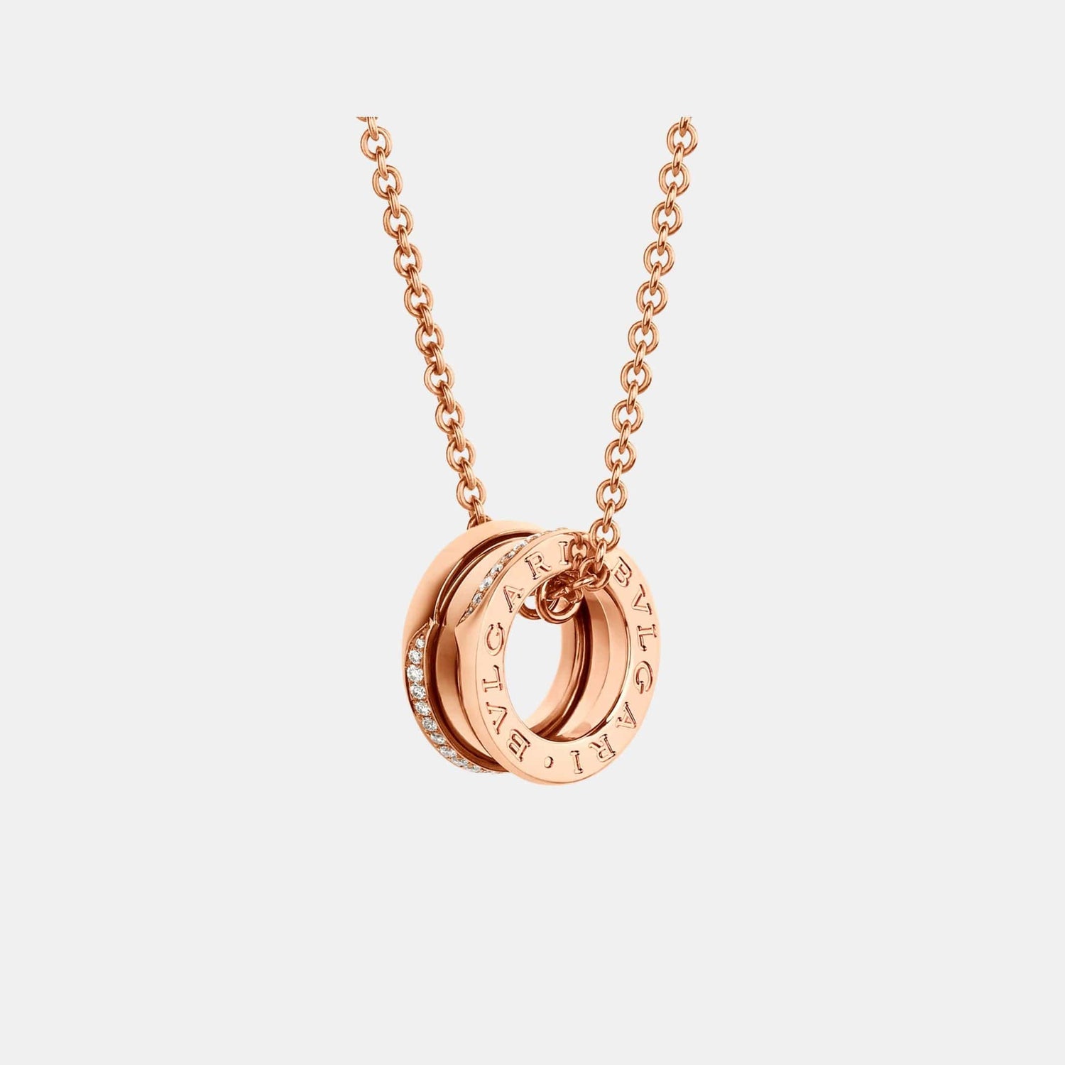 Collier B.Zero1 Or rose Diamant 0.14ct