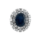 Bague 50 Bague Saphir double entourage Diamants 58 Facettes ALGU22
