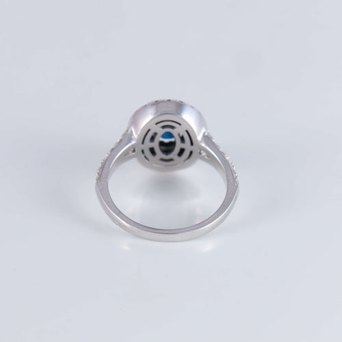 Bague 53 Bague style Marguerite Saphir Diamants 58 Facettes 1