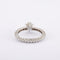 Bague 55 / Blanc/Gris / Or 750‰ Bague Solitaire Diamant 0.93 carat 58 Facettes 210067R-210240R