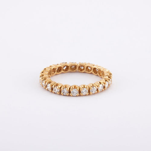 Bague 53 / Jaune / Or 750‰ Alliance américaine diamants 0.92 carat 58 Facettes 220509R