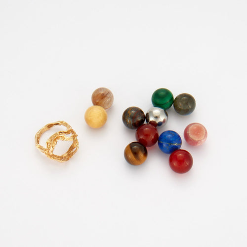 Bague 55 GILBERT ALBERT - Bague billes interchangeables 58 Facettes KZ8