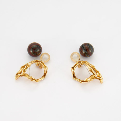 Boucles d'oreilles GILBERT ALBERT - Clips d'oreilles billes interchangeables 58 Facettes KZ9
