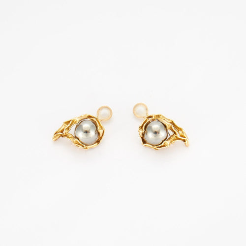 Boucles d'oreilles GILBERT ALBERT - Clips d'oreilles billes interchangeables 58 Facettes KZ9