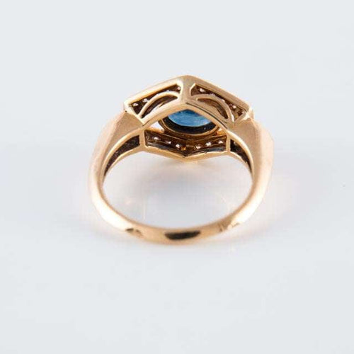 Bague Bague hexagonale Saphir Diamants 58 Facettes 1